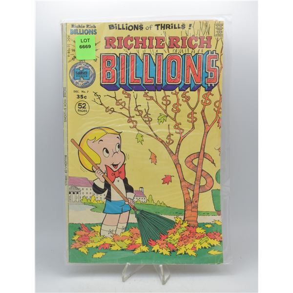 1975 HARVEY COMICS RICHIE RICH BILLIONS #7