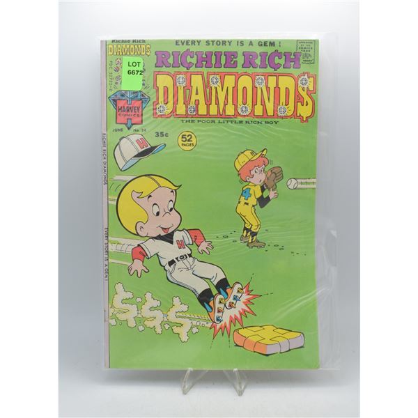 1976 HARVEY COMICS RICHIE RICH DIAMONDS #24
