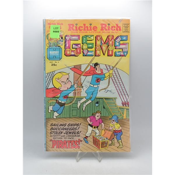 1975 HARVEY COMICS RICHIE RICH GEMS #6