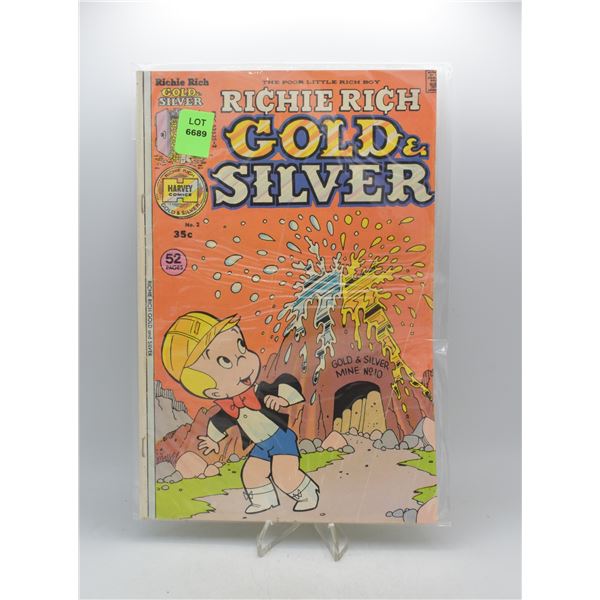 1975 HARVEY COMICS RICHIE RICH GOLD AND SILVER #2
