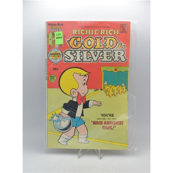 1976 HARVEY COMICS RICHIE RICH GOLD AND SILVER #5