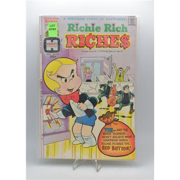 1974 HARVEY COMICS RICHIE RICH RICHES #15