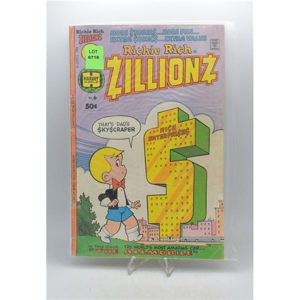 1977 HARVEY COMICS RICHIE RICH ZILLIONZ #6