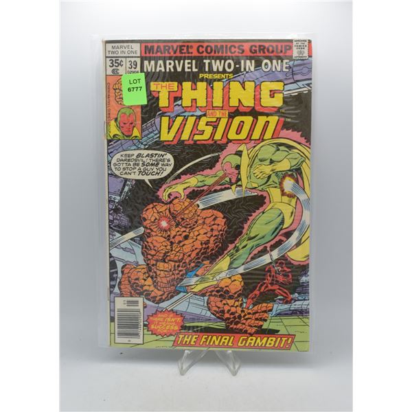 1978 MARVEL TWO-IN-ONE THING AND THE VISION #39