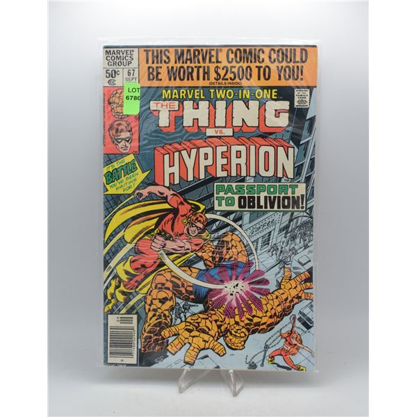 1980 MARVEL TWO-IN-ONE THING VS HYPERION #67