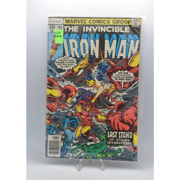 1977 MARVEL INVINCIBLE IRON MAN #106