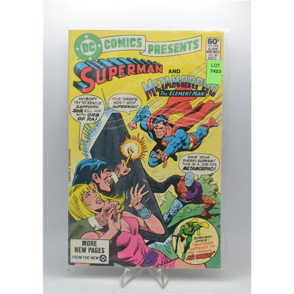 1981 DC DC COMICS PRESENTS SUPERMAN & METAMORPHO