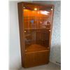 Image 1 : Corner display curio cabinet 75 x 14 x 18 inches with light