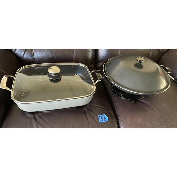 Casserole pan perfect for lasagna, electric wok and heavy duty rotisserie kit