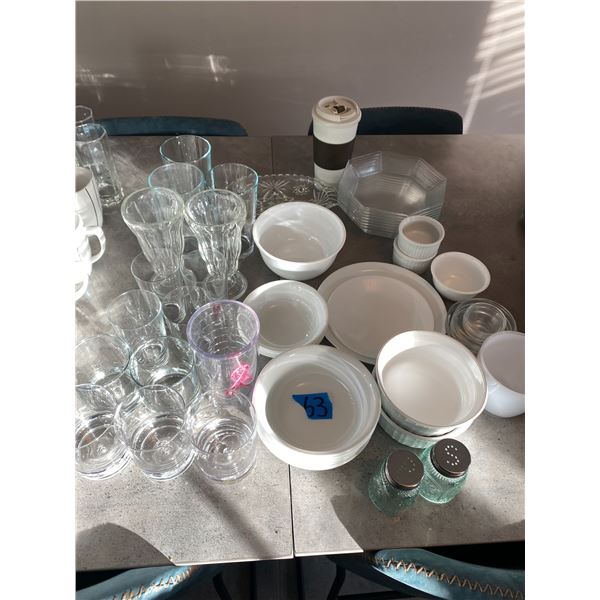 Large lot of dishes