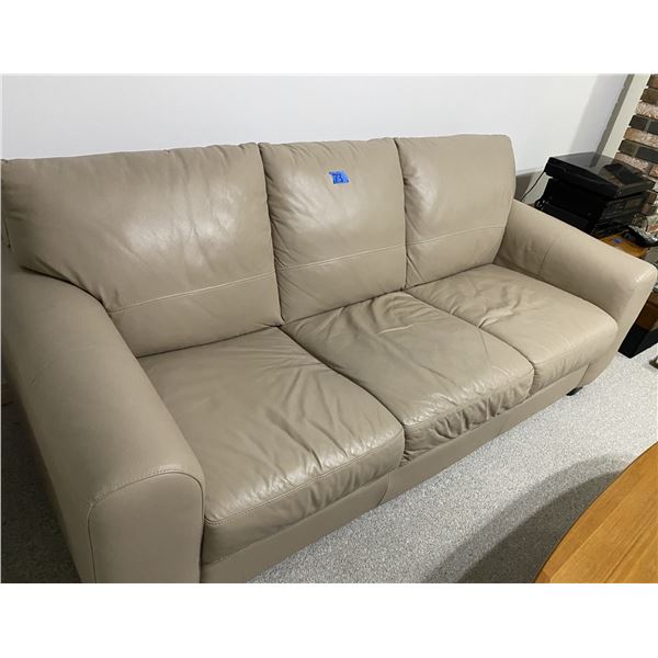 Leather sofa with matching chairs set