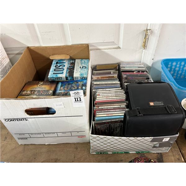 DVD's, Music CD's - 2 Boxes