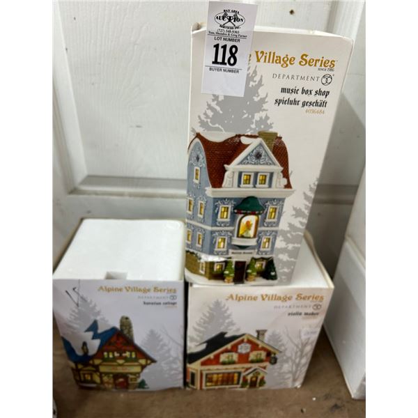 3-Dept. 56 Alpine Village Houses - 3 X $
