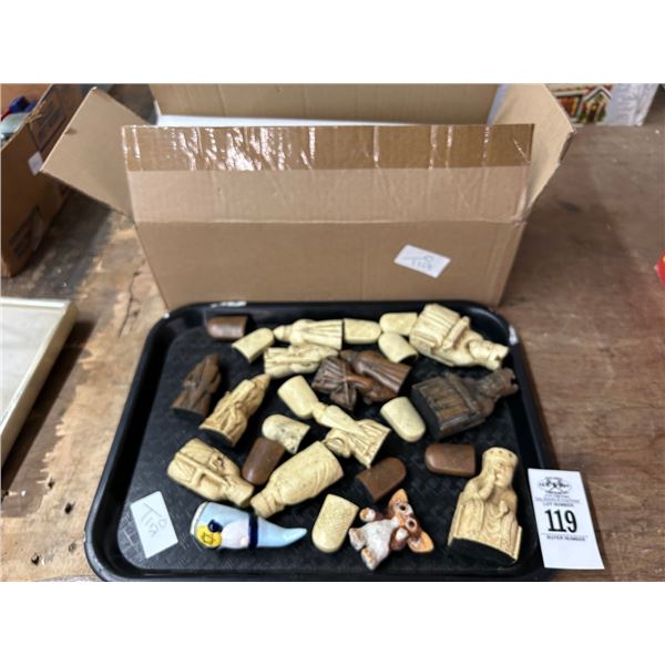 Carved Figurines, Lamp Sleeves