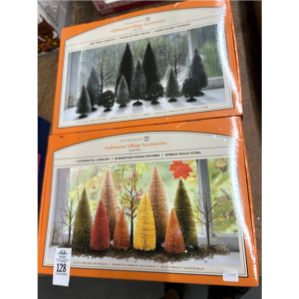 2-Dept. 56 Halloween Village Tree Set - 2 X $
