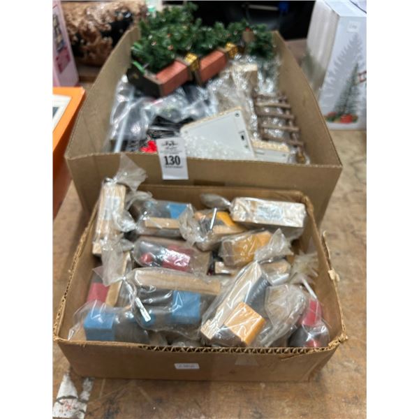 Wooden Train Figurines, Asst. Village Accessory Décor