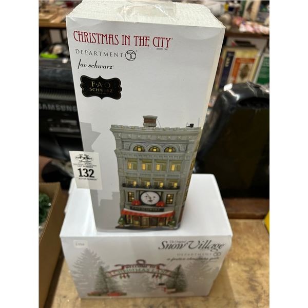 2-Dept. 56 FAO Swartz Building, Christmas Lane - 2 X $