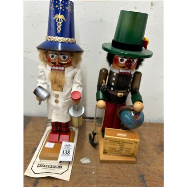 2-Steinbach Christopher Columbus/Professor Nutcracker - 2 X $