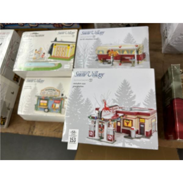 4-Dept. 56 Snow Village House Christmas Vacation - 4 X $