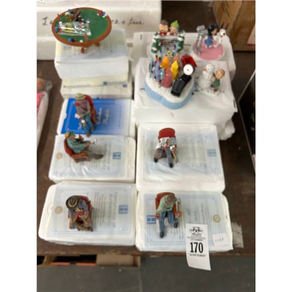 8-Hamilton Collector Figurine w/COA, w/Peanuts - 8 X $