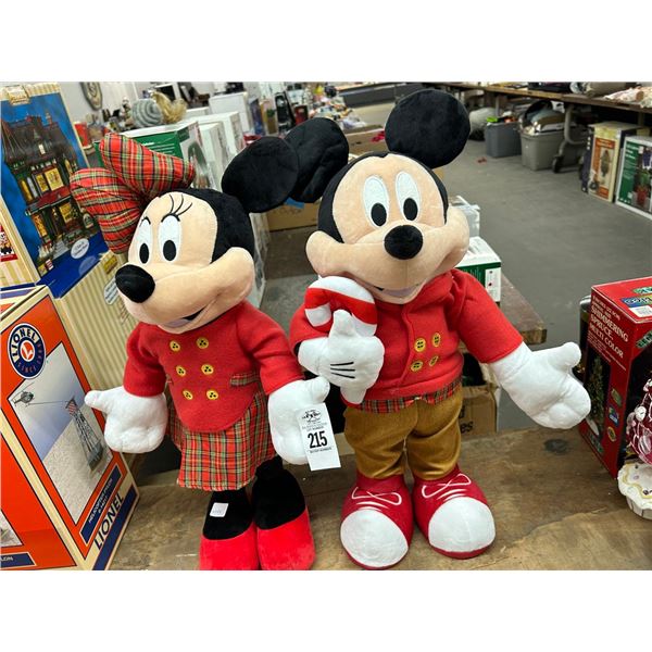 Mickey/Minnie  2'  Plush Holiday Figurines