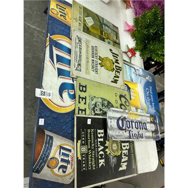 7-Beer/Booze Advertsing Tins - 7 X $
