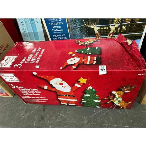3 Pc. LED Santa/Deer/Tree Scene