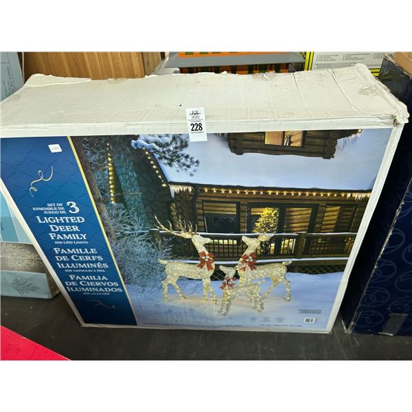 3 Pc. Deer Lighted Family Lawn Décor