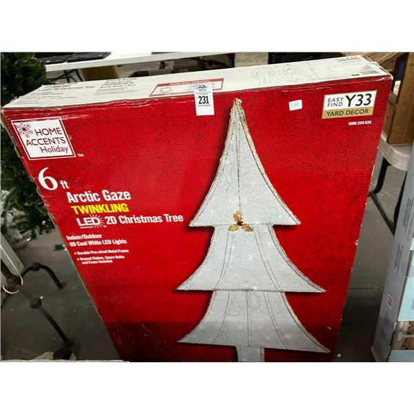 Artic Gaze  6'  Twinkling LED Christmas Tree Lawn Décor