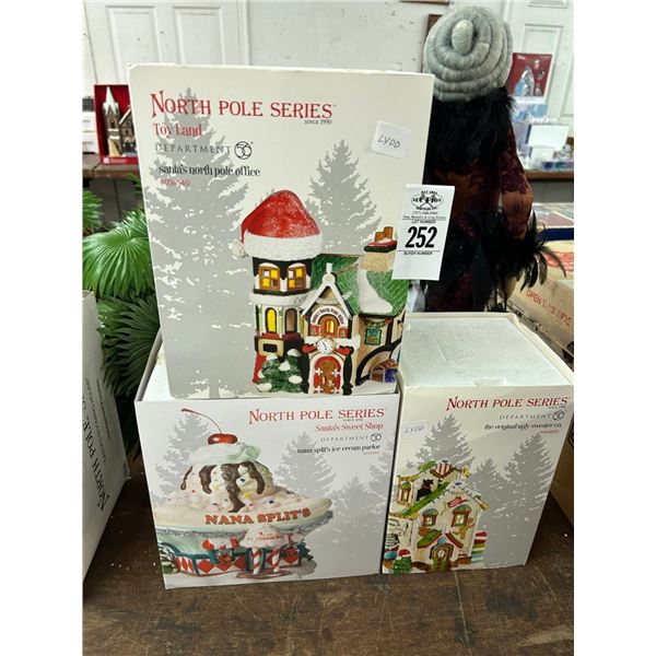 3-Dept. 56 North Pole Houses - 3 X $