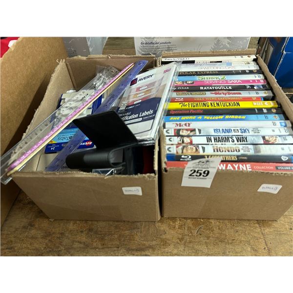 DVD Movies, Office Supplies