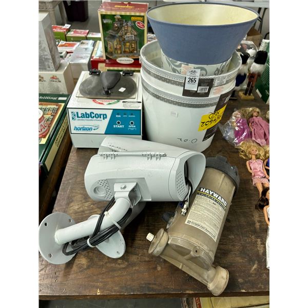 Labcore Centerfuse Pool Chlorinator, Camera Housing, Lamp Shades