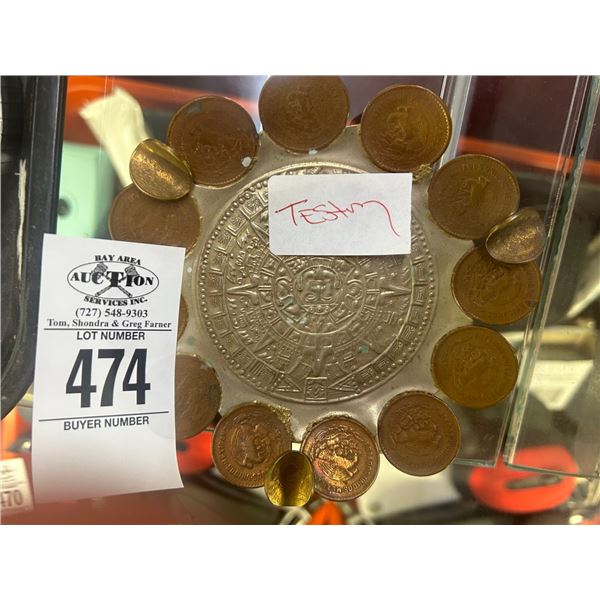 Medallion Ash Tray w/Coin Trim