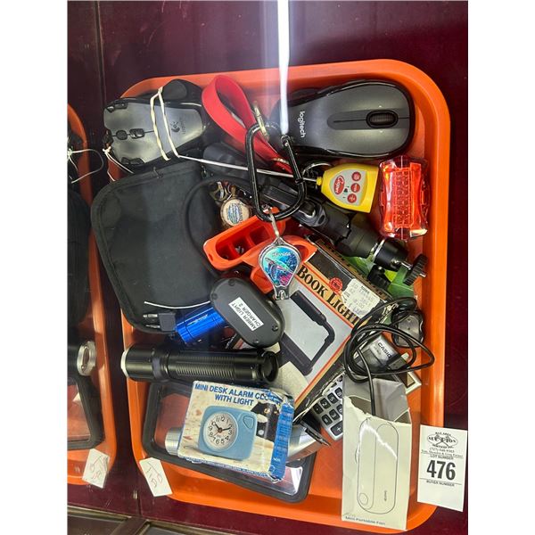 Calculator, Wall Trimmer, Booklight, Travel Items