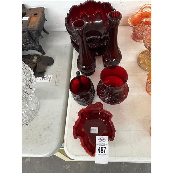Pigeon Blood Vase/Glassware