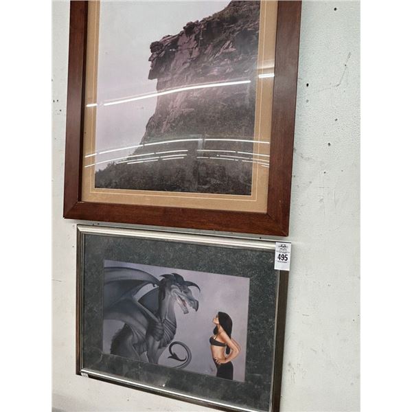 Framed Wall Art Romancing Your Dragon, Cliff Photo