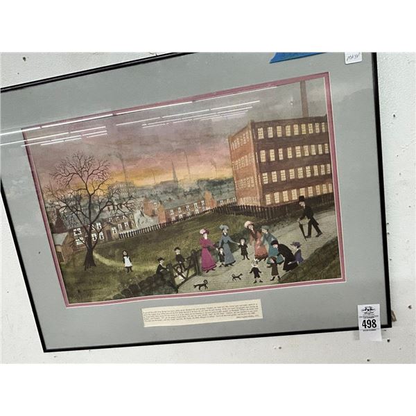 Helen Bradley Framed Print Street Scene - 20"  X   24"