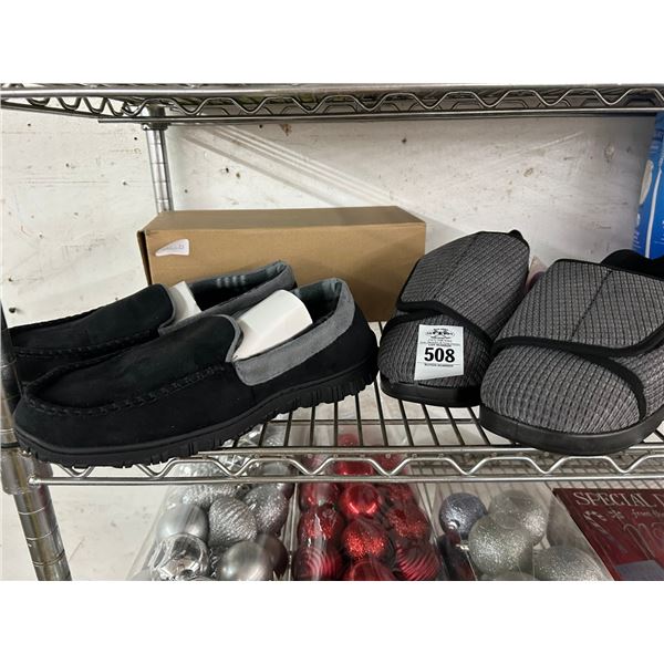 New Large Slippers - 2 Pairs