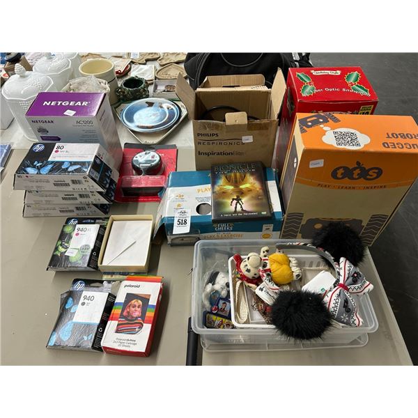 Plush Toys, Watch, Fashion Necklace, Holiday Snowman, Respironic Unit, Pen, Asst. Toner