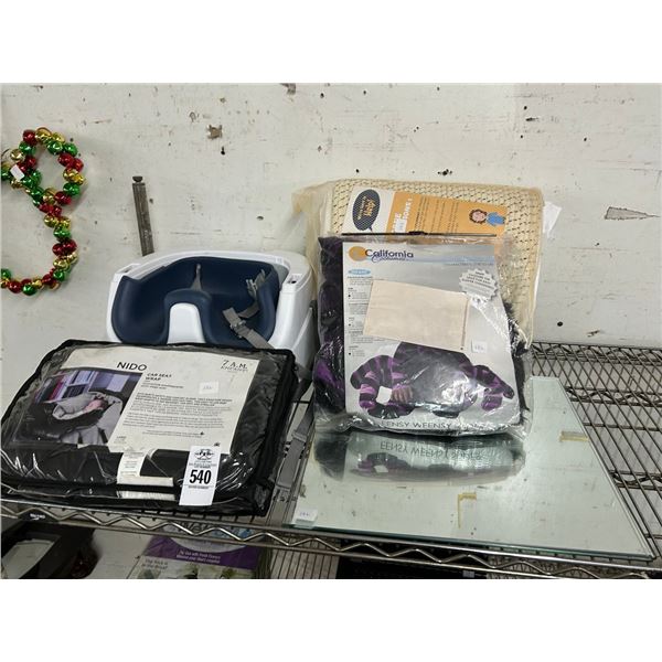 Infant Car Seat Wrap, Booster Seat, Pad w/Mirror