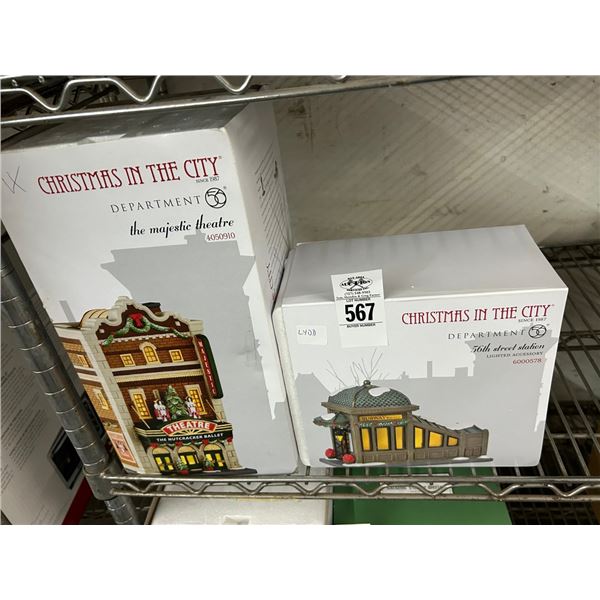 2-Dept. 56 City Christmas Bulding - 2 X $