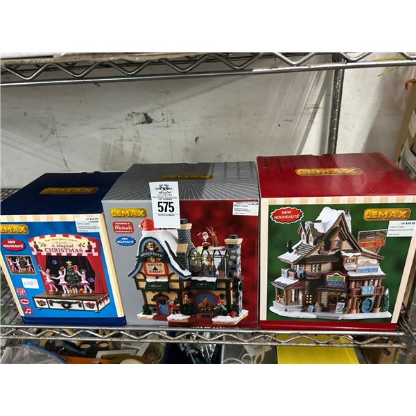 3-Lemax Christmas Houses - 3 X $