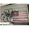 Image 1 : TB Bucs Flag Décor, Metal Wall Art, Fur Rug