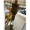 Image 2 : Ornate Green Tint w/Gold Trim Floor Lamp