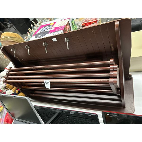 Wall Mount Hook Rack w/Hanging Towel Rack