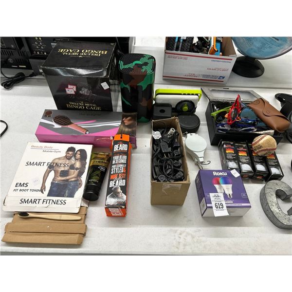 Mint Air Compressor, Lighting Sunglasses, Fitness Kit, Bingo Kit, Hair Straightener