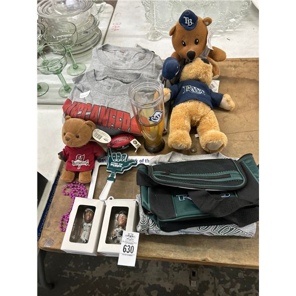 TB Bucs/Rays Shirts, Bobbleheads, Plush Toys, Mug