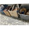 Image 1 : Tubs 4 w/Asst. Home Goods, Décor, Shop Vac, Fan
