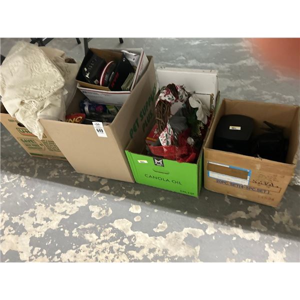 Boxes w/Checker Table, Asst. Home Goods, Décor