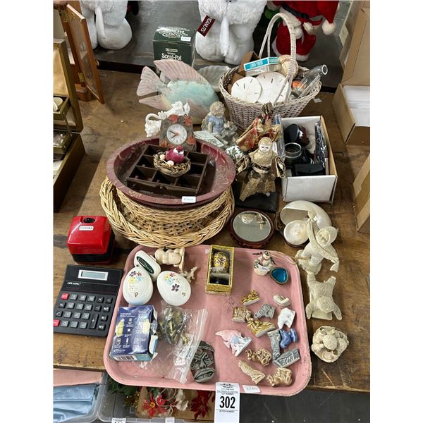 Asst. Figurines, Oriental Egg, Sand Dollars, Décor
